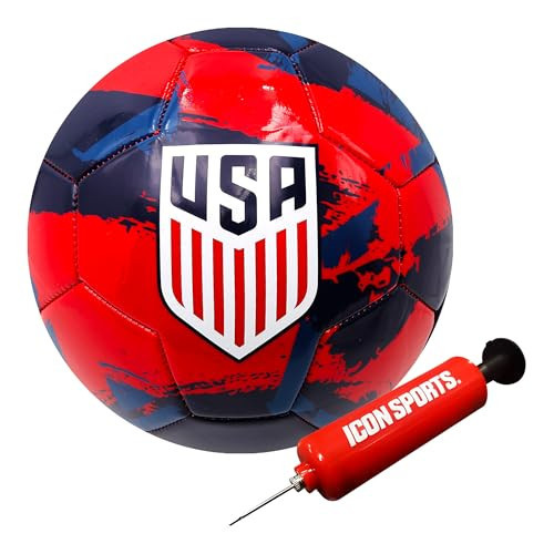 Icon Sports Officially Licensed US Soccer Federation Soccer Ball - USSF93BL Navy Size 5 | Amazon (US)