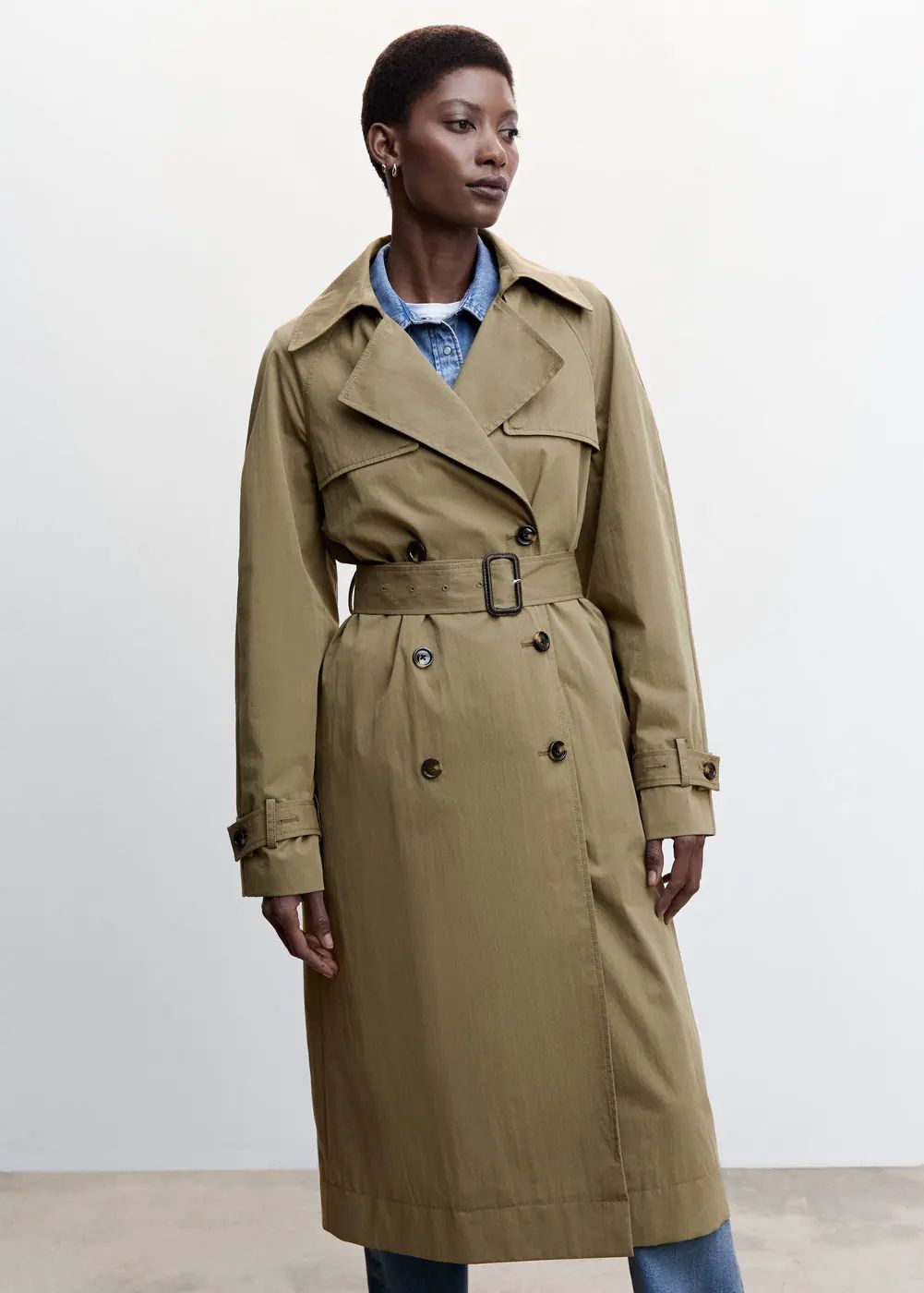 Double-button trench coat | MANGO (UK)