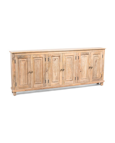 88x36.5 Jensen 6 Door Solid Mango Wood Sideboard | TJ Maxx