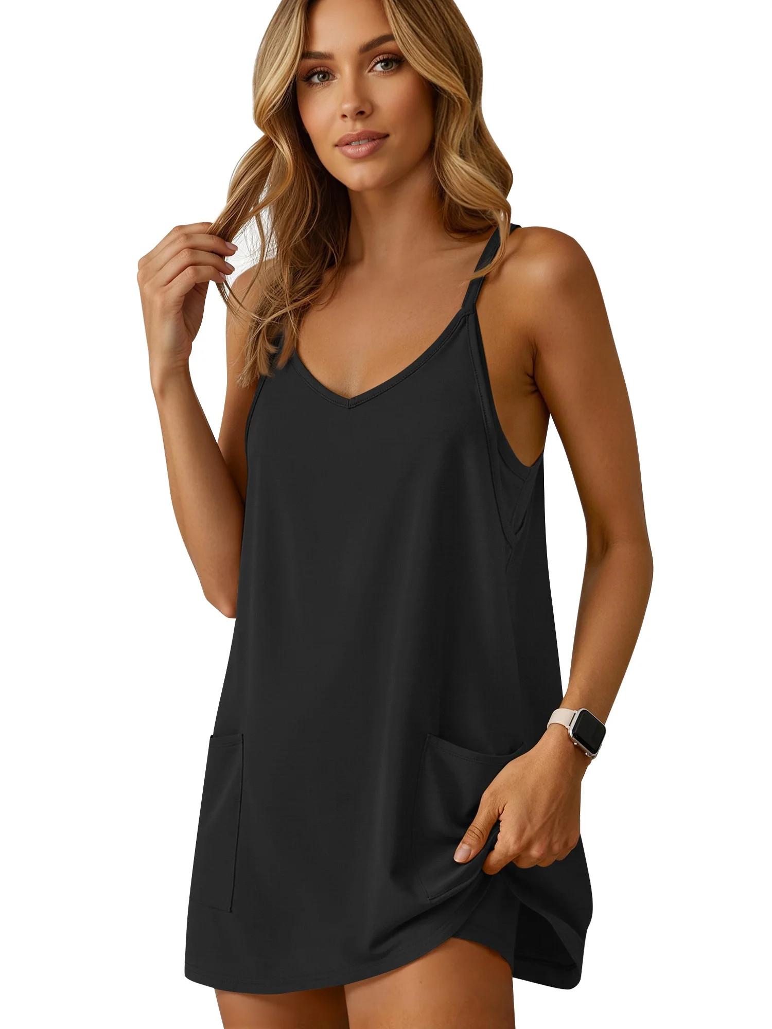 Rosvigor Women Workout Dresses Tennis Athletic Dress Built in Shorts Sundress Women Casual Dress ... | Walmart (US)