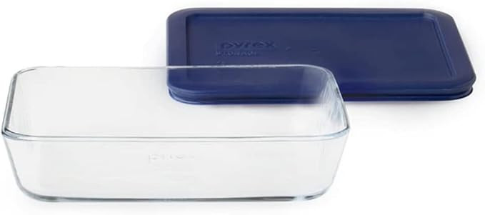 Pyrex 3-Cup Single Rectangular Food Storage Container with BPA-Free Lid, Non-Toxic, Tempered Non-... | Amazon (US)