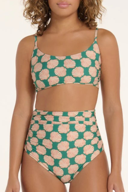 Andrea Scoop Neck Bikini Top in Green | Hermoza