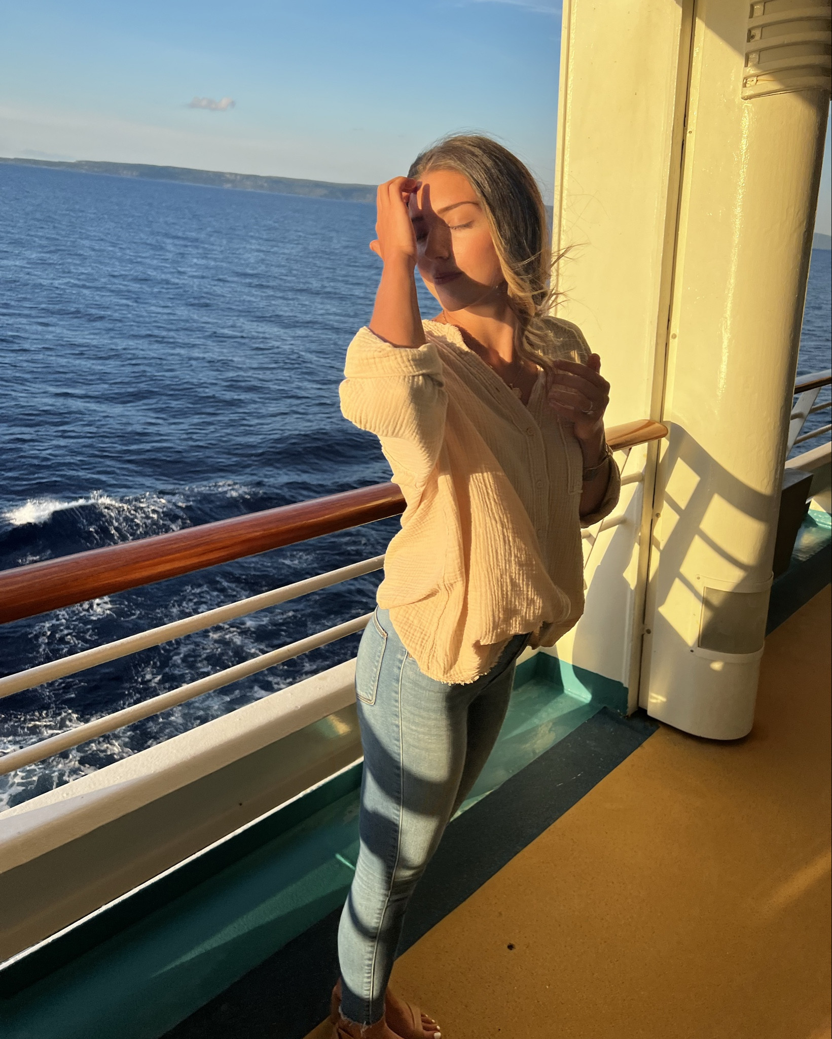 Cruise Fit / Work Fit 
I wear this top all the time, easy to dress up or down and doubles as the cutest pool cover up ever:) Size small very oversized

#LTKswim #LTKtravel #LTKfindsunder50