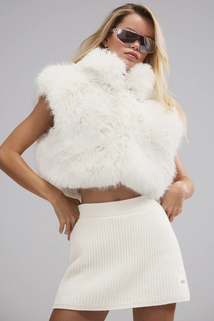 Opulent Faux Fur Cropped Vest | Alo Yoga (US)