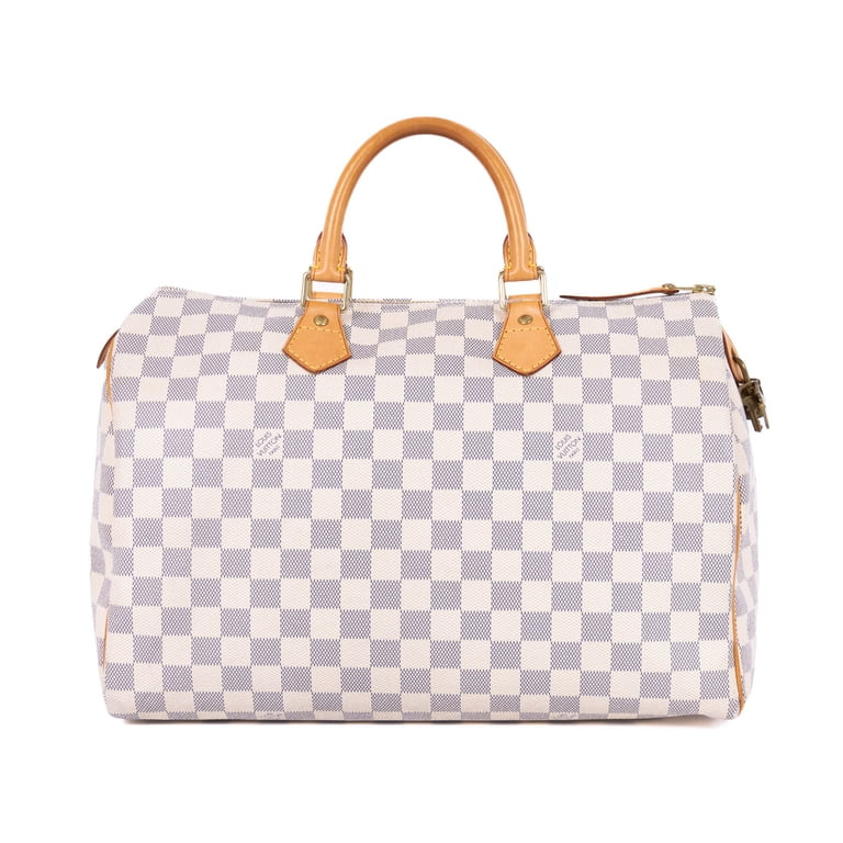Pre-Owned Louis Vuitton Ivory Speedy 35 Handbag Damier Azur | Walmart (US)
