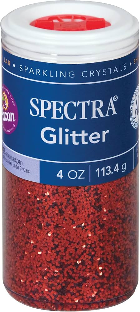 Spectra Arts & Crafts Glitter, Red, 4 oz., 1 Jar | Amazon (US)