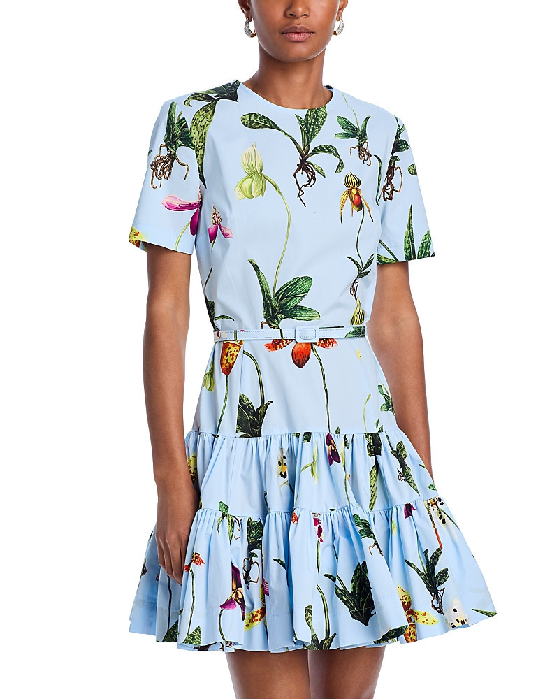 Oscar de la Renta Floral Print Tiered Dress | Bloomingdale's (US)