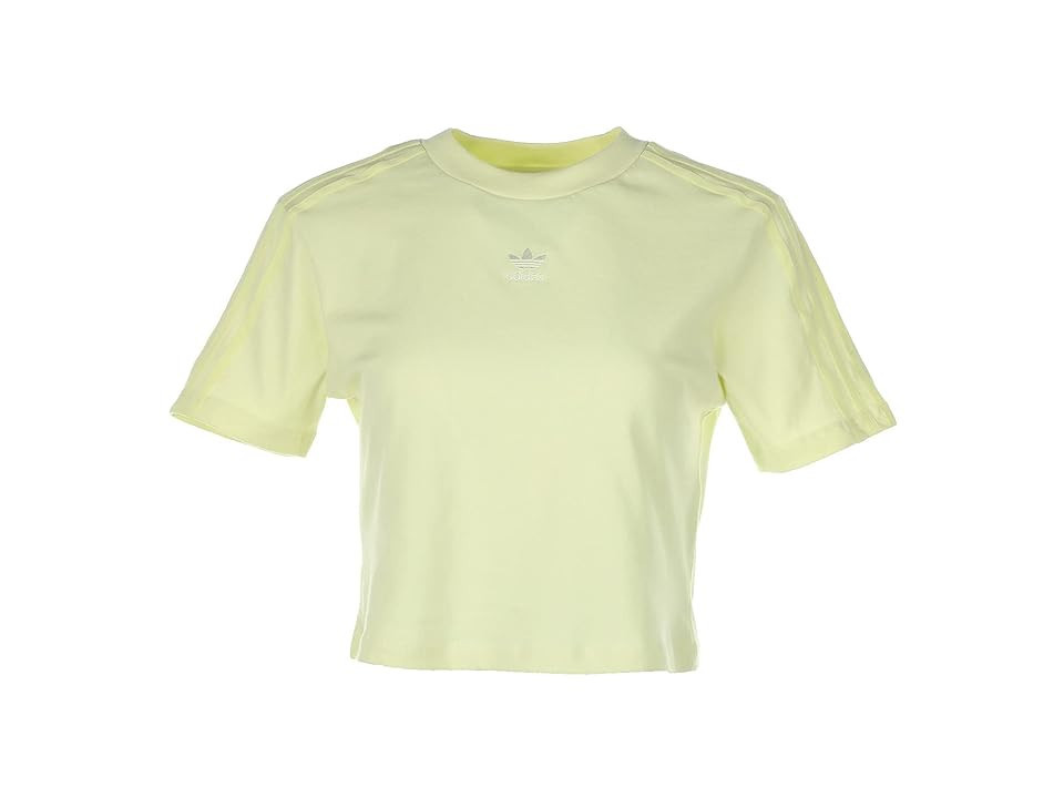 adidas Originals Cropped Adicolor T-Shirts Women's T Shirt Hazy Yellow : SM, Cotton | Zappos