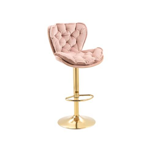 Modern Swivel Pub Height Barstool, High Dining Chair with Velvet Seat, Backrest, Armless Hydraulic C | Amazon (US)