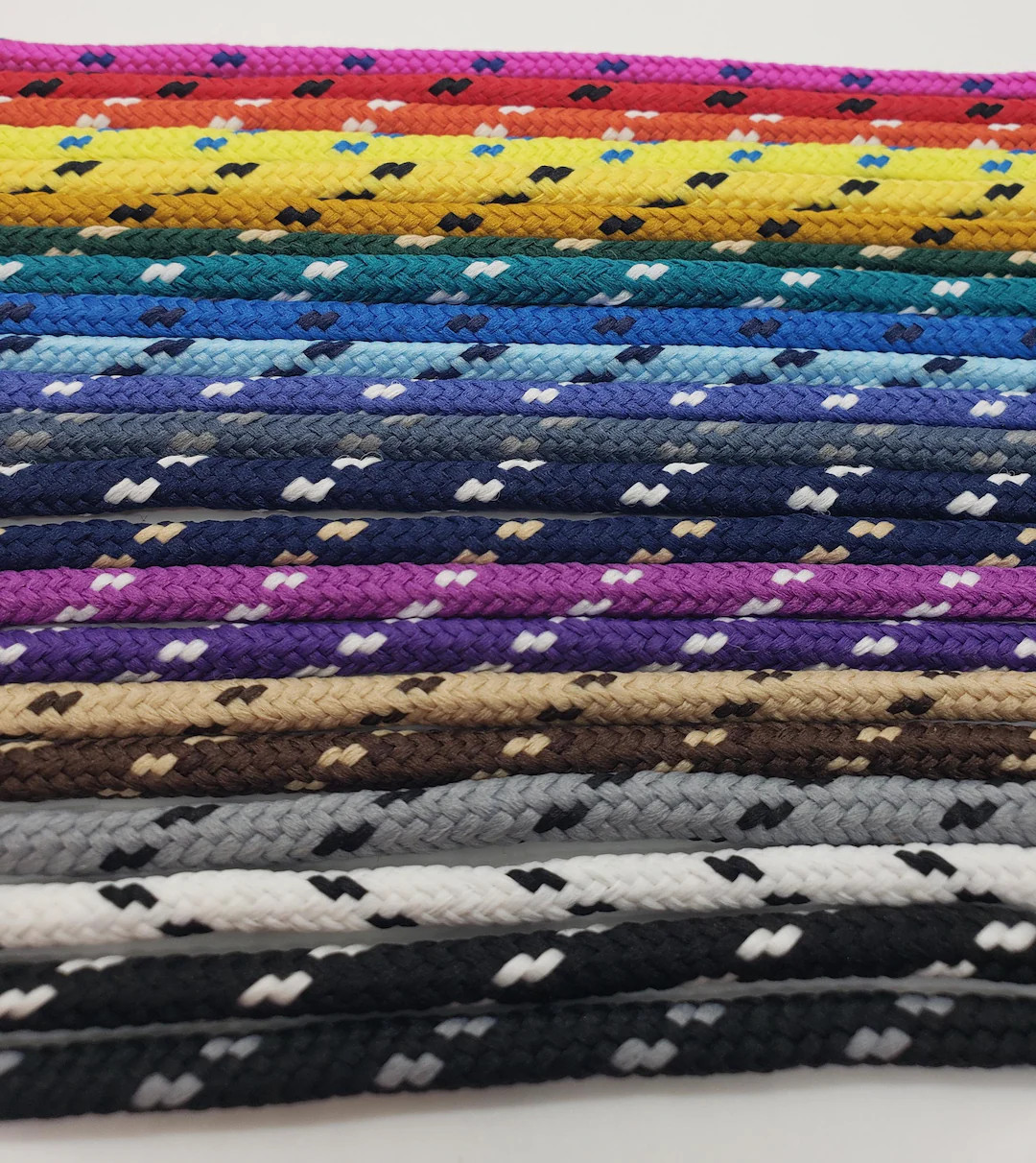 Round Classic Stripe Shoelaces - Etsy | Etsy (US)