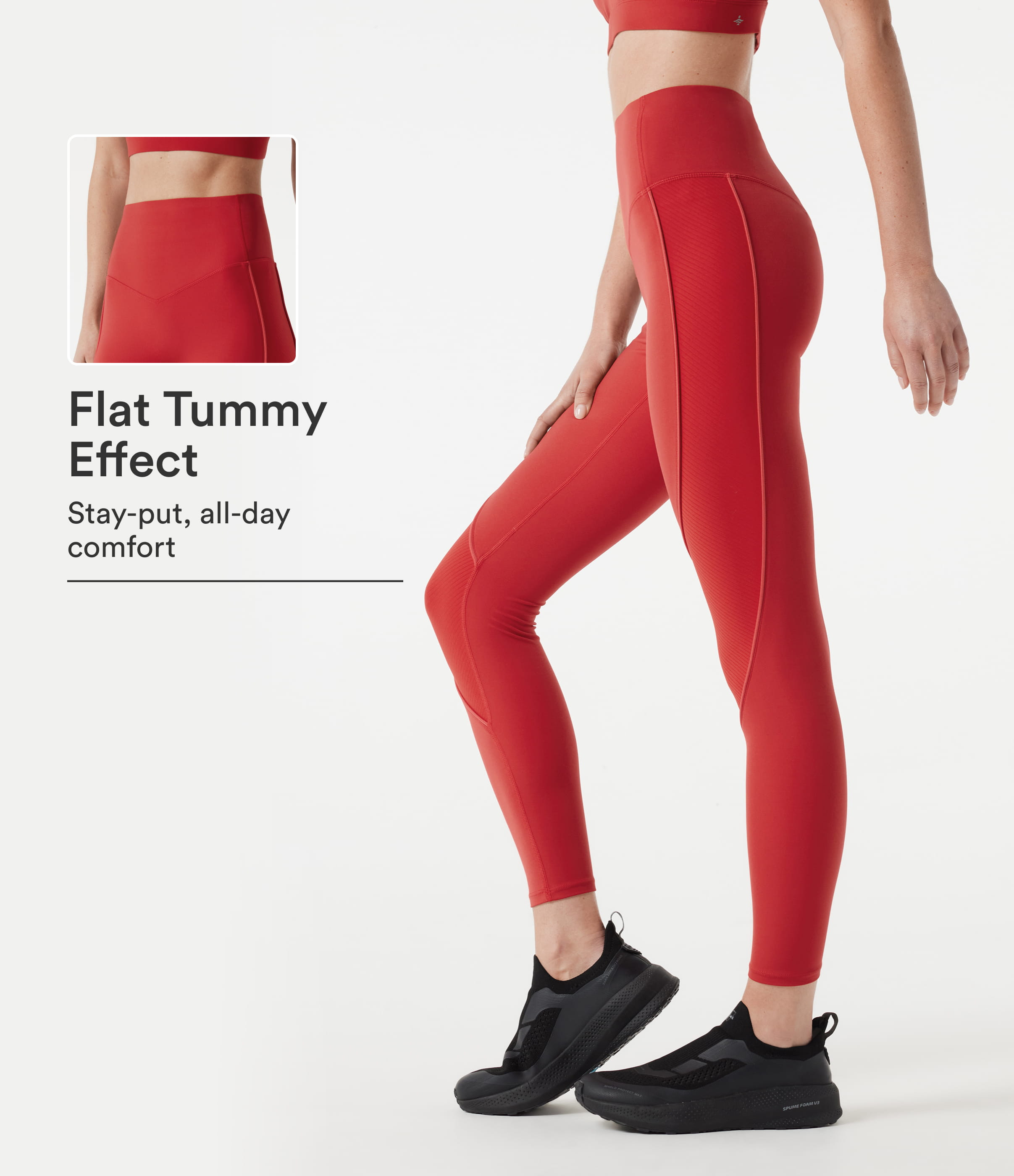 Halara - Halara UltraSculpt™ Yoga-Leggings mit hohem Bund, Bauchkontrolle und Tasche - Aura Orange - L(7/8) | Halara - DE