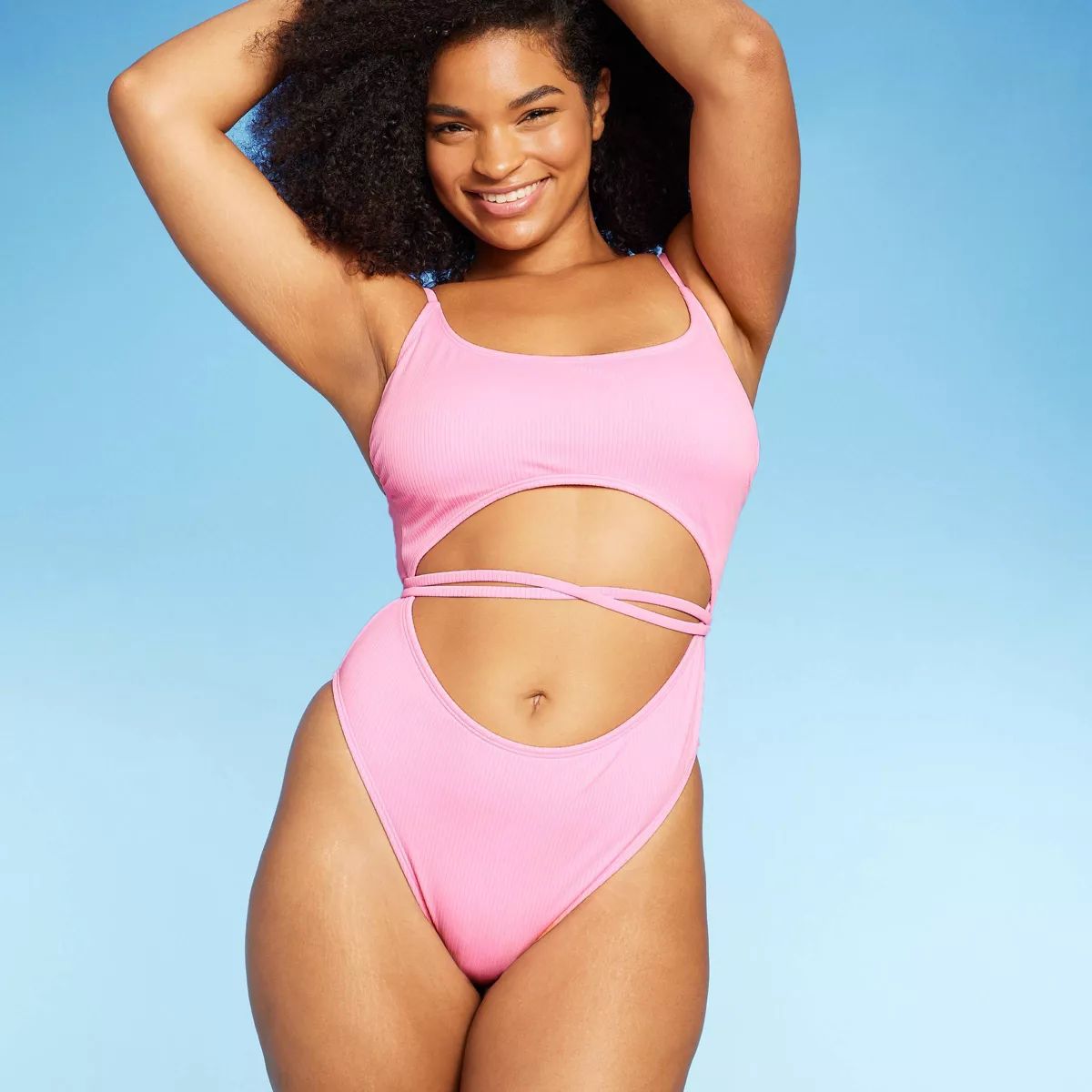 Women's Wrap Cut Out Extra Cheeky One Piece Swimsuit - Wild Fable™ | Target