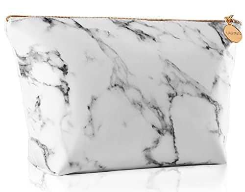 Marble Makeup Bag Large Cosmetic Bag Portable Waterproof Organizer Bag Travel Toiletry Pouch for ... | Amazon (US)