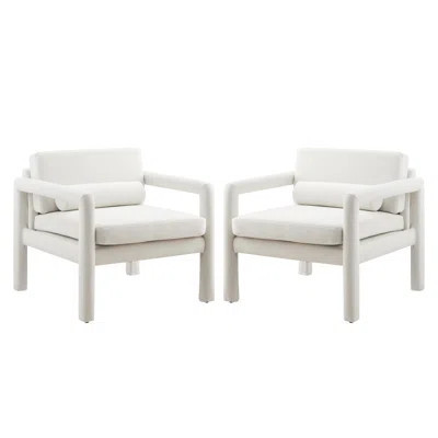 Brennyn Upholstered Velvet Accent Armchair Set of 2 | Wayfair North America