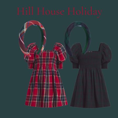 Hill house holiday collection smocked tartan dresses red green headband plaid

#LTKstyletip #LTKHoliday #LTKSeasonal