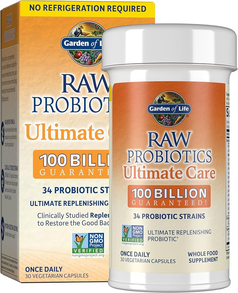 Garden of Life Raw Probiotics for Women and Men with Digestive Enzymes, 100 Billion CFU, Clinical... | Amazon (US)