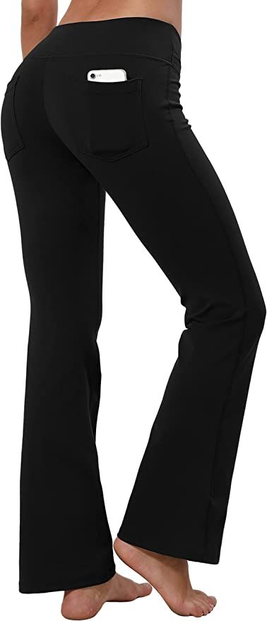 BUBBLELIME 29"/31"/33"/35" 3 Styles Women's Bootcut Yoga Pants Basic/Back Pockets/Straight Leg Wo... | Amazon (US)