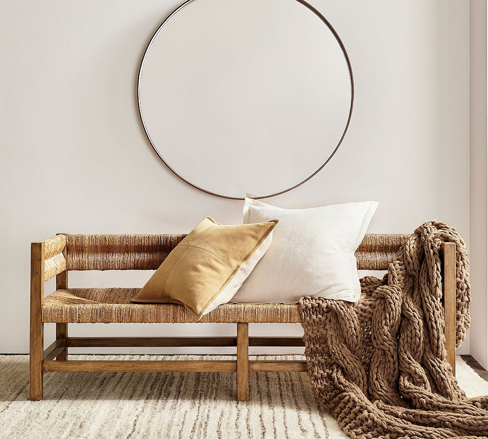 Malibu Woven Bench | Pottery Barn (US)