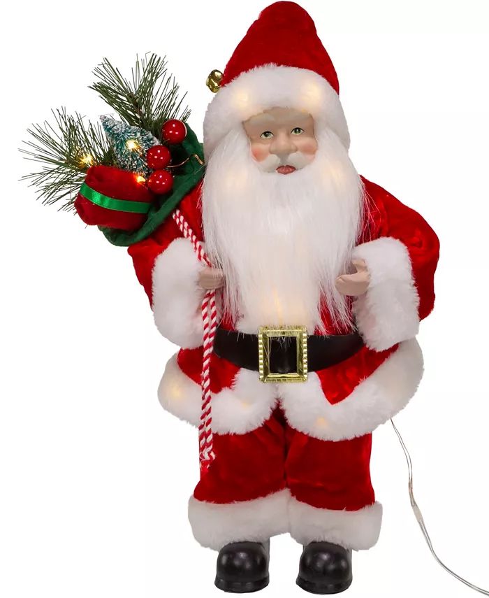 12" Battery-Operated LED Lighted Santa | Macy's