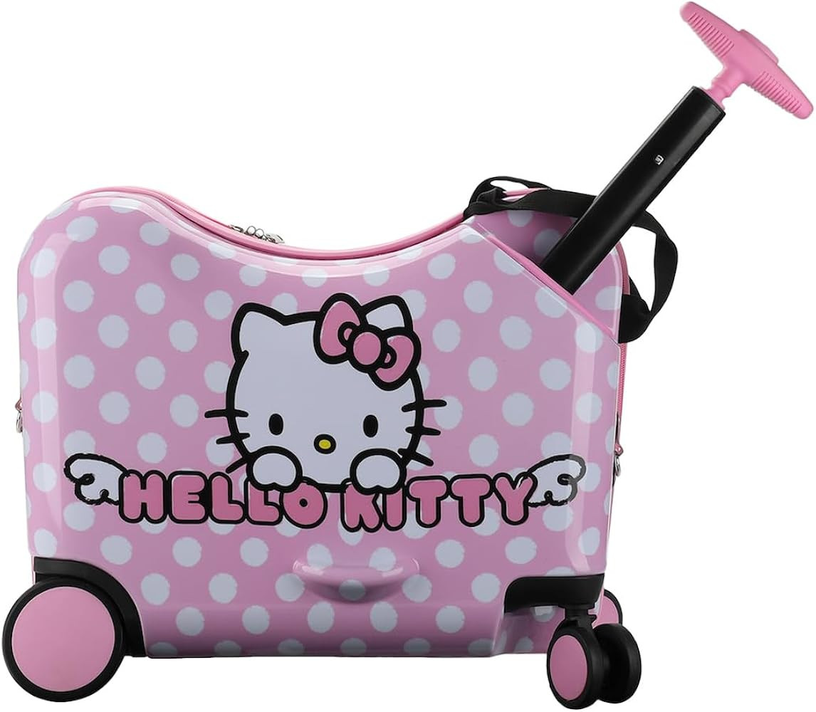 Bioworld Hello Kitty Character Face Pink Ride-On Luggage | Amazon (US)