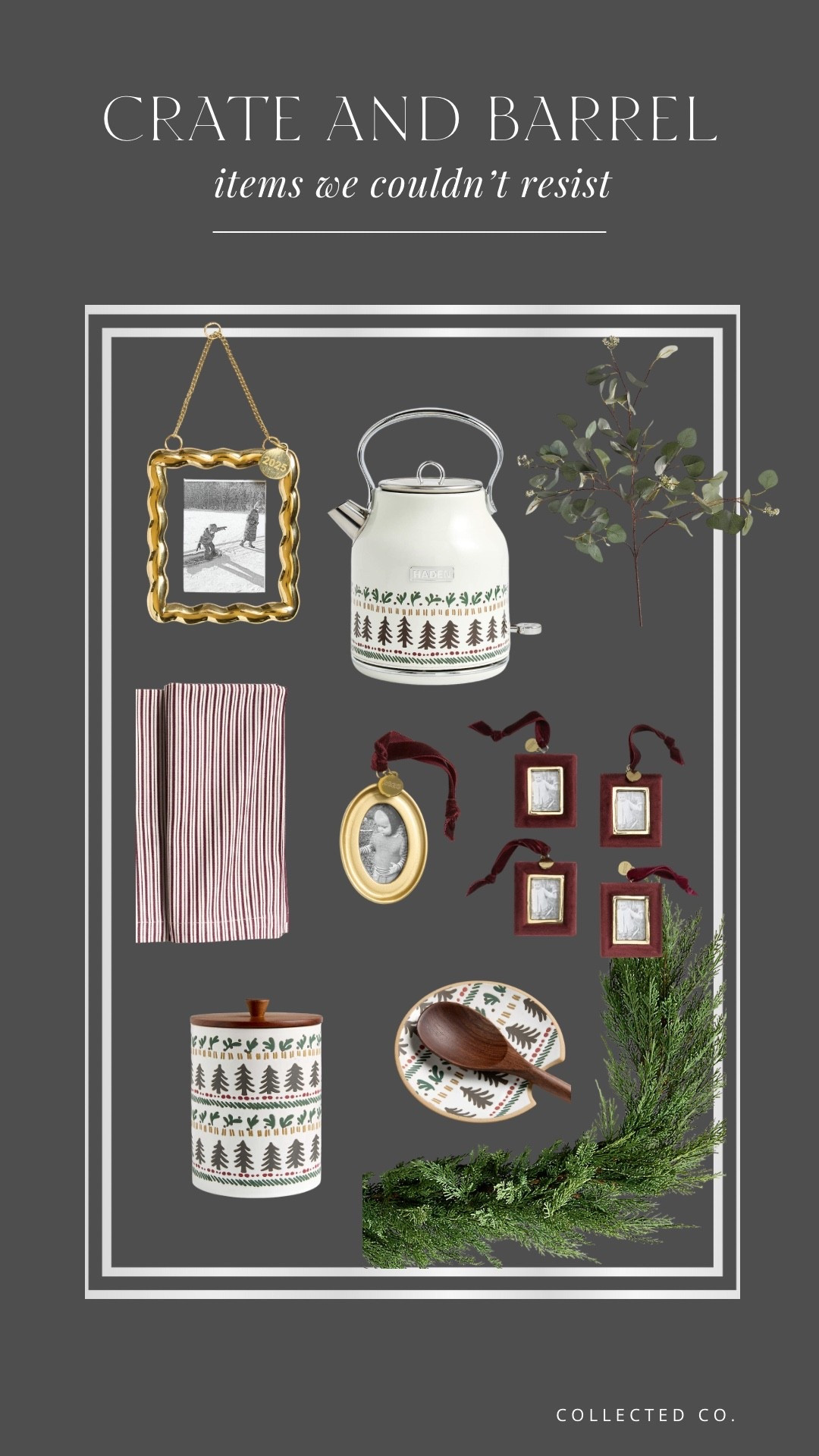 Loving these new Holiday finds from crate and barrel! Tis the season🎄🤍