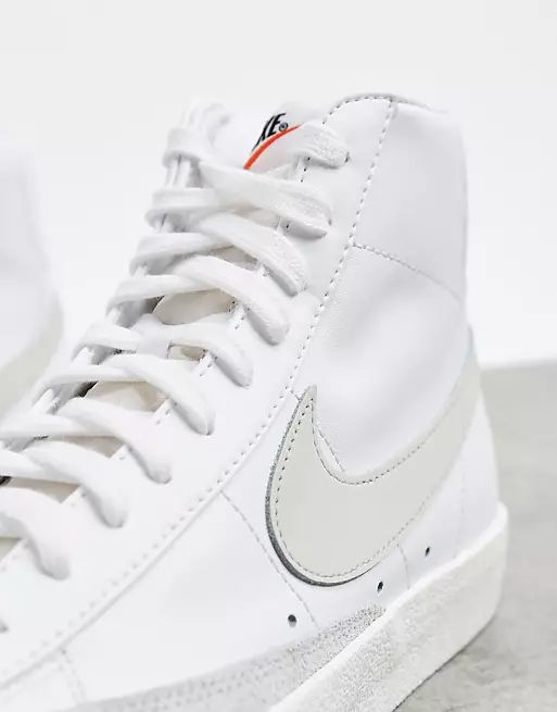 Nike Blazer Mid '77 trainers in white/light bone | ASOS (Global)