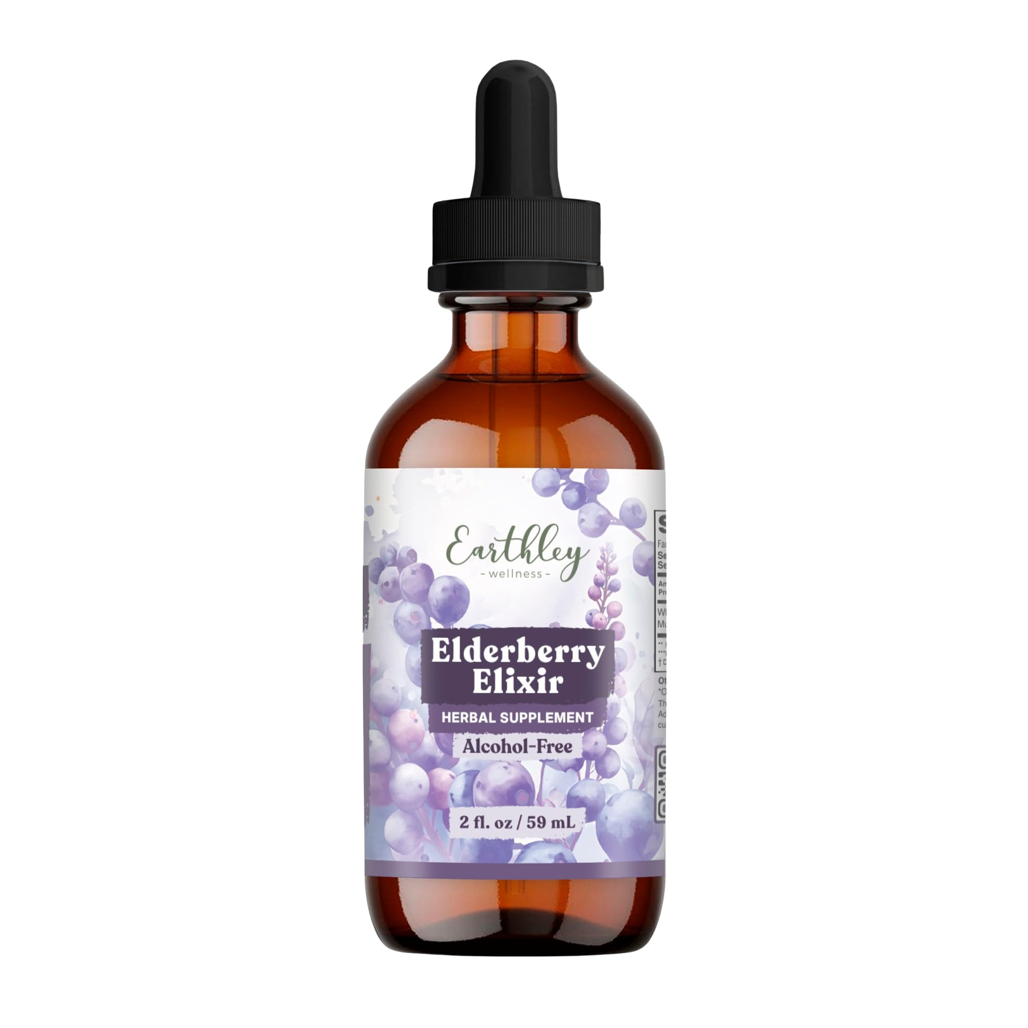 Earthley Wellness Elderberry Elixir Drops, Herbal Elderberry Syrup Alternative, Powerful Immune &... | Amazon (US)