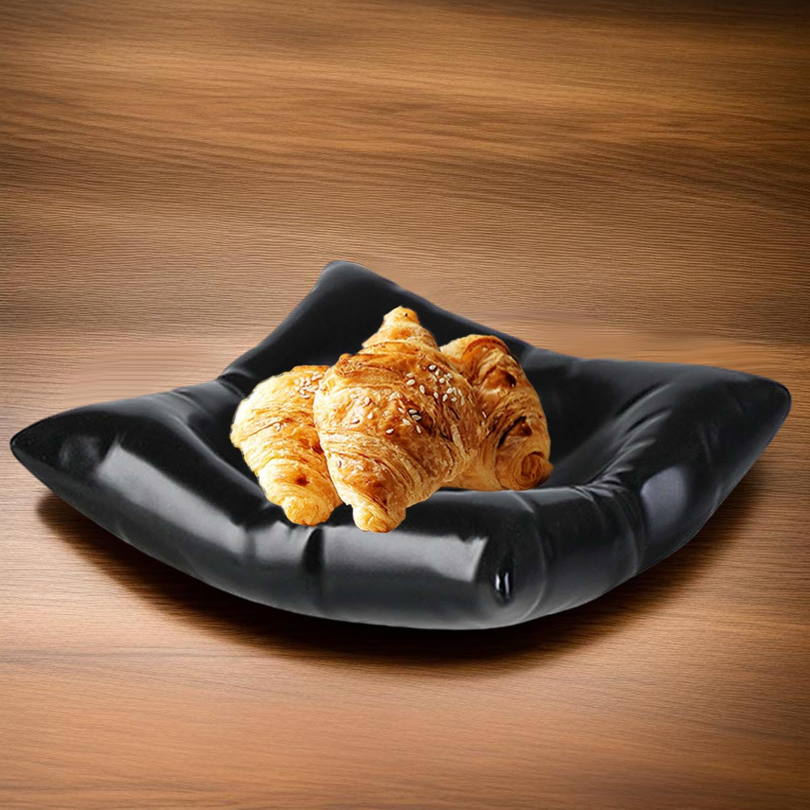 Fruit Plate Dinner Plate Fruit Tray Pillow Shaped Wedding Decor Plate Jewelry Organizer for Countertop 6 inch Golden Color | Amazon (US)