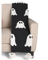 Oversized Hand Woven Tufted Ghost Throw | Marshalls