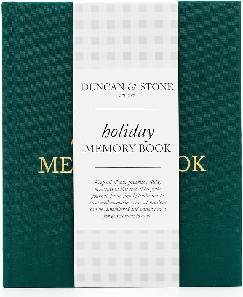 Holiday Memory Book (EMERALD, 105 Pages) by Duncan & Stone - Holiday Scrapbook Album for Christma... | Amazon (US)