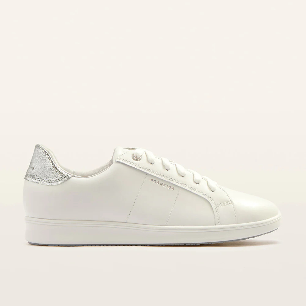 Jackie V White/Silver Sneakers | FRANKIE4 | FRANKIE4