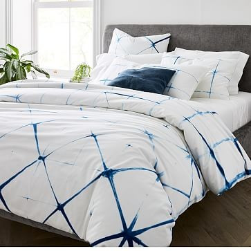 Clamped Shibori Duvet Cover & Shams | West Elm (US)