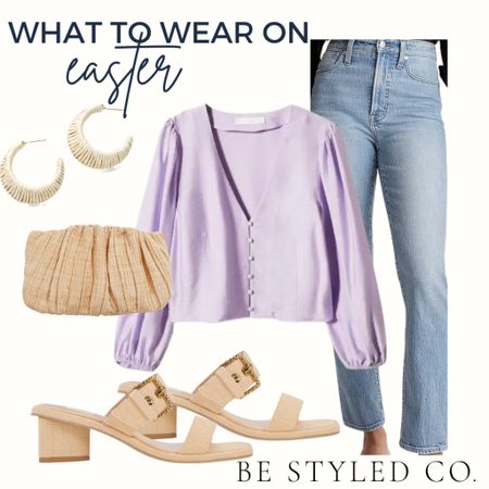 Spring outfit idea - lavender top and jeans - Easter outfit 

#LTKstyletip #LTKSeasonal #LTKFind