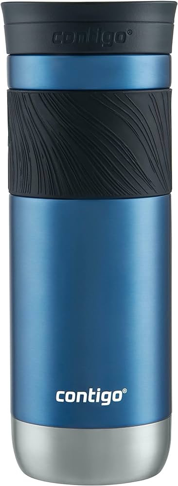 Contigo Byron Vacuum-Insulated Stainless Steel Travel Mug, 20oz - Leak-Proof Lid, BPA-Free, Blue ... | Amazon (US)