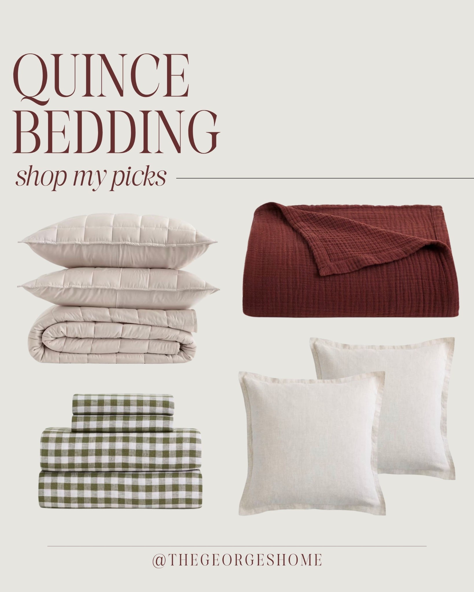 My go-to warm neutral bedding mix from @onequince - breathable linen quilt, bamboo fitted sheets, and a lightweight gauze blanket for layering. Cozy, timeless, and easy to style. #quincepartner


#LTKSaleAlert #LTKHome