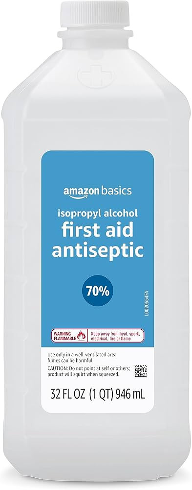 Amazon Basics 70% Isopropyl Alcohol First Aid Antiseptic for Treatment of Minor Cuts, Scrapes and... | Amazon (US)