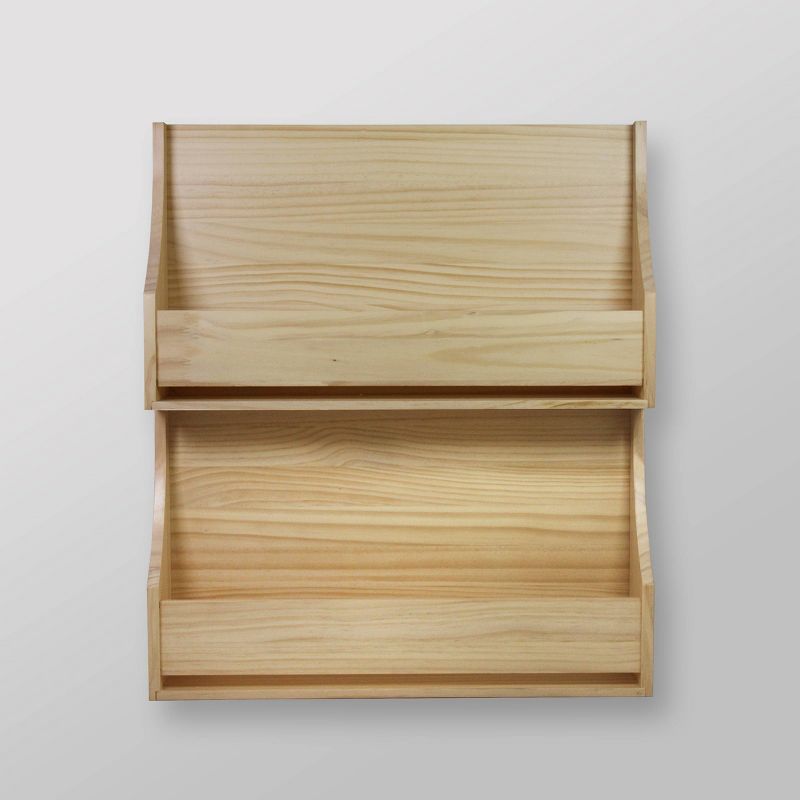 2 Tier Wood Book Shelf Natural - Pillowfort™ | Target