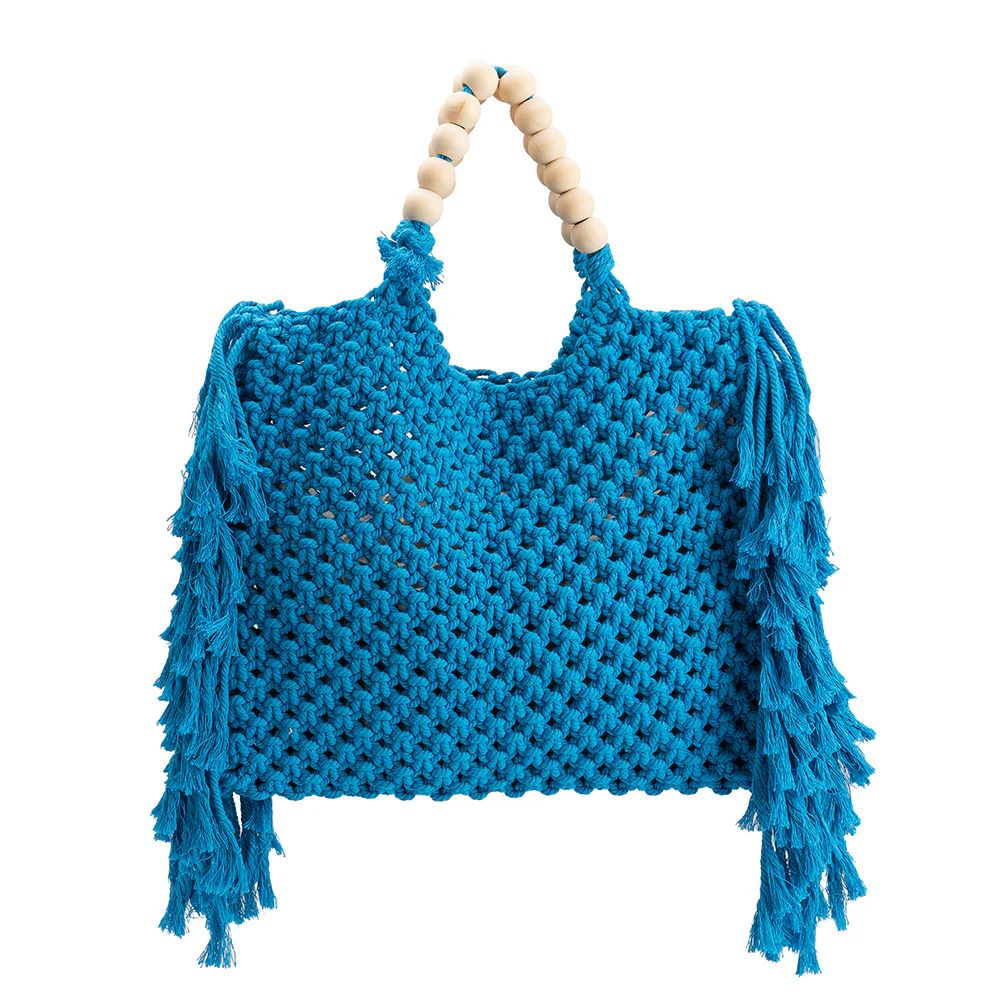 Blue Lilibeth Large Crochet Tote Bag | Melie Bianco | Melie Bianco