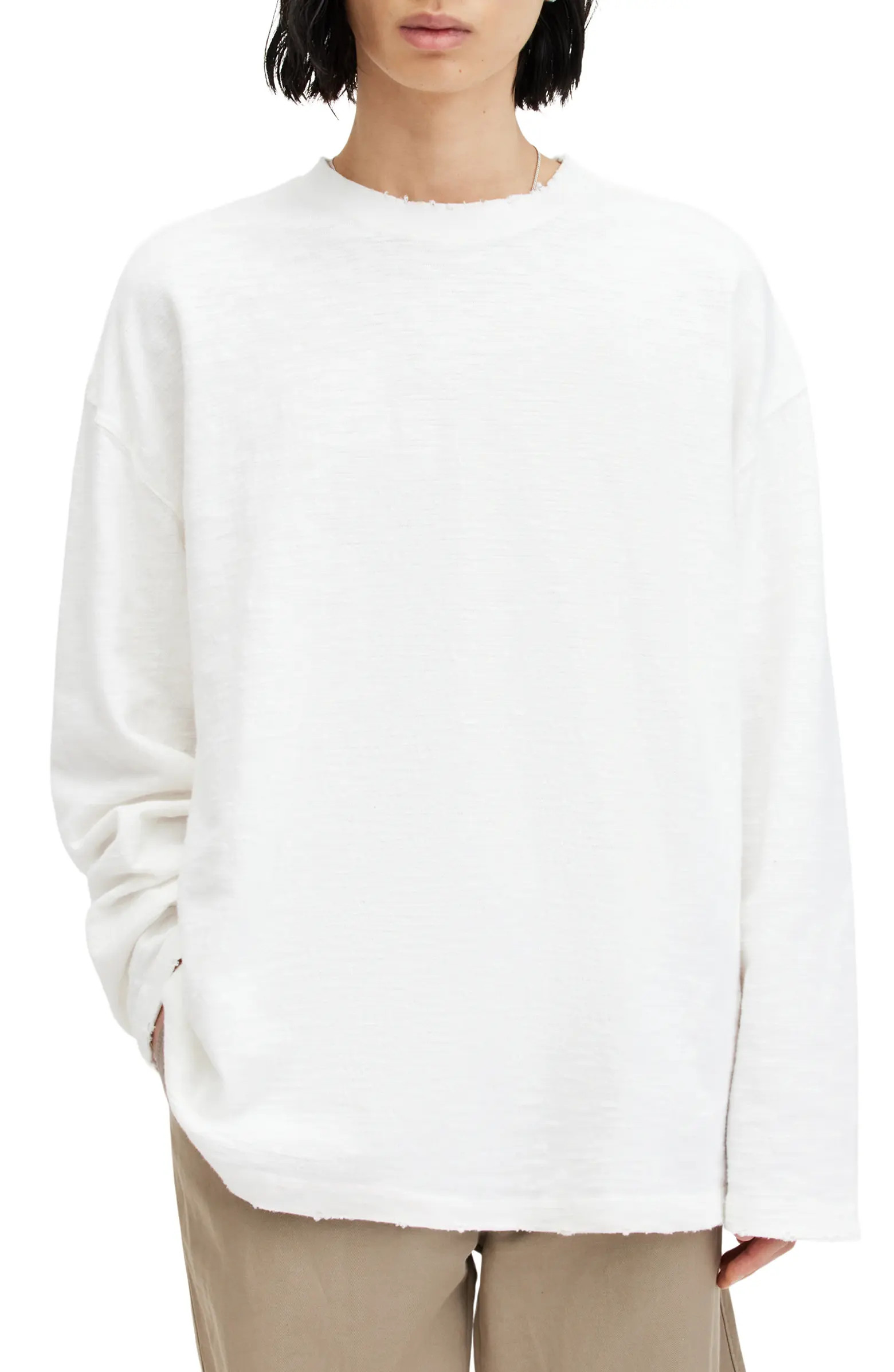 AllSaints Distressed Crewneck Sweater | Nordstromrack | Nordstrom Rack
