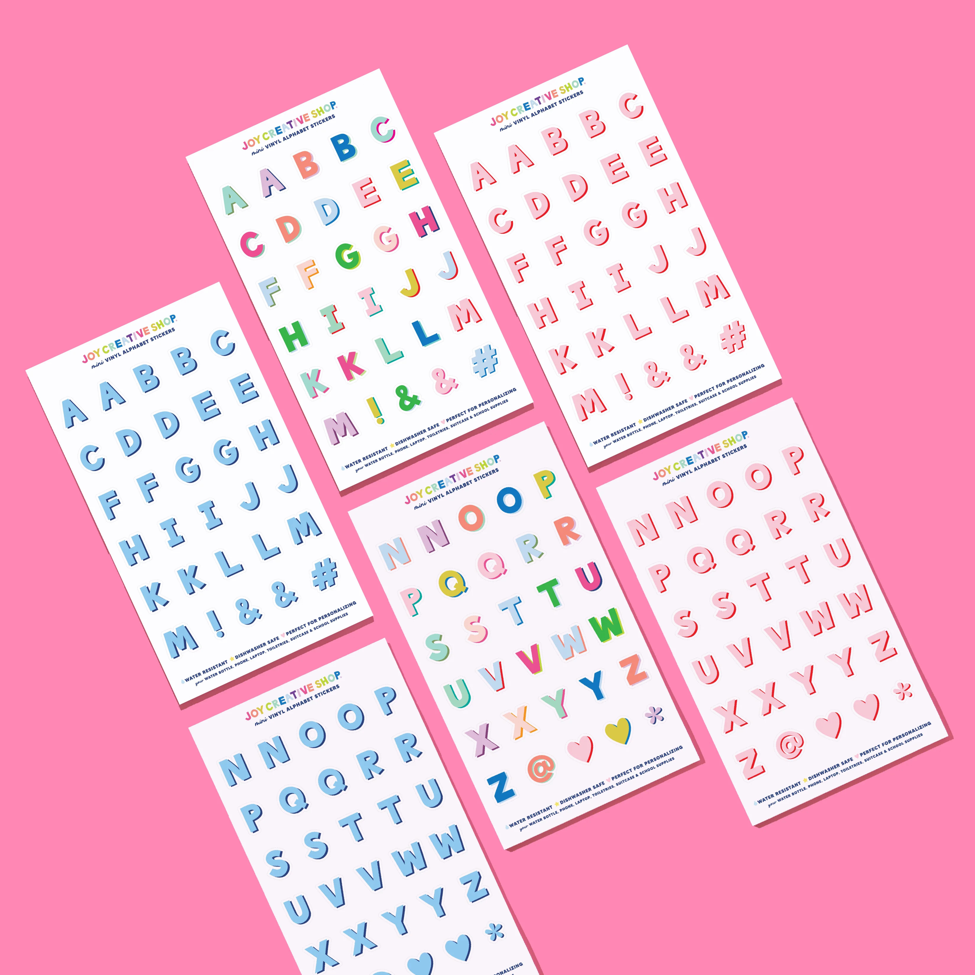 Mini Vinyl Alphabet Stickers Bundle | Joy Creative Shop