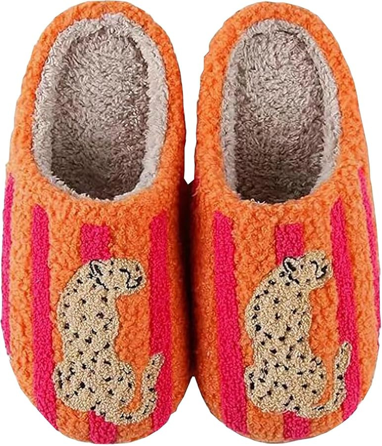 Women's Plush Heart Love Slippers - Blue Eyes Mushroom Cat Ears Retro Memory Foam Soft Plush Home... | Amazon (US)