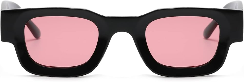 EYLRIM Thick Square Frame Sunglasses for Women Men Chunky Rectangle Polarized Sunglasses UV400 Pr... | Amazon (US)