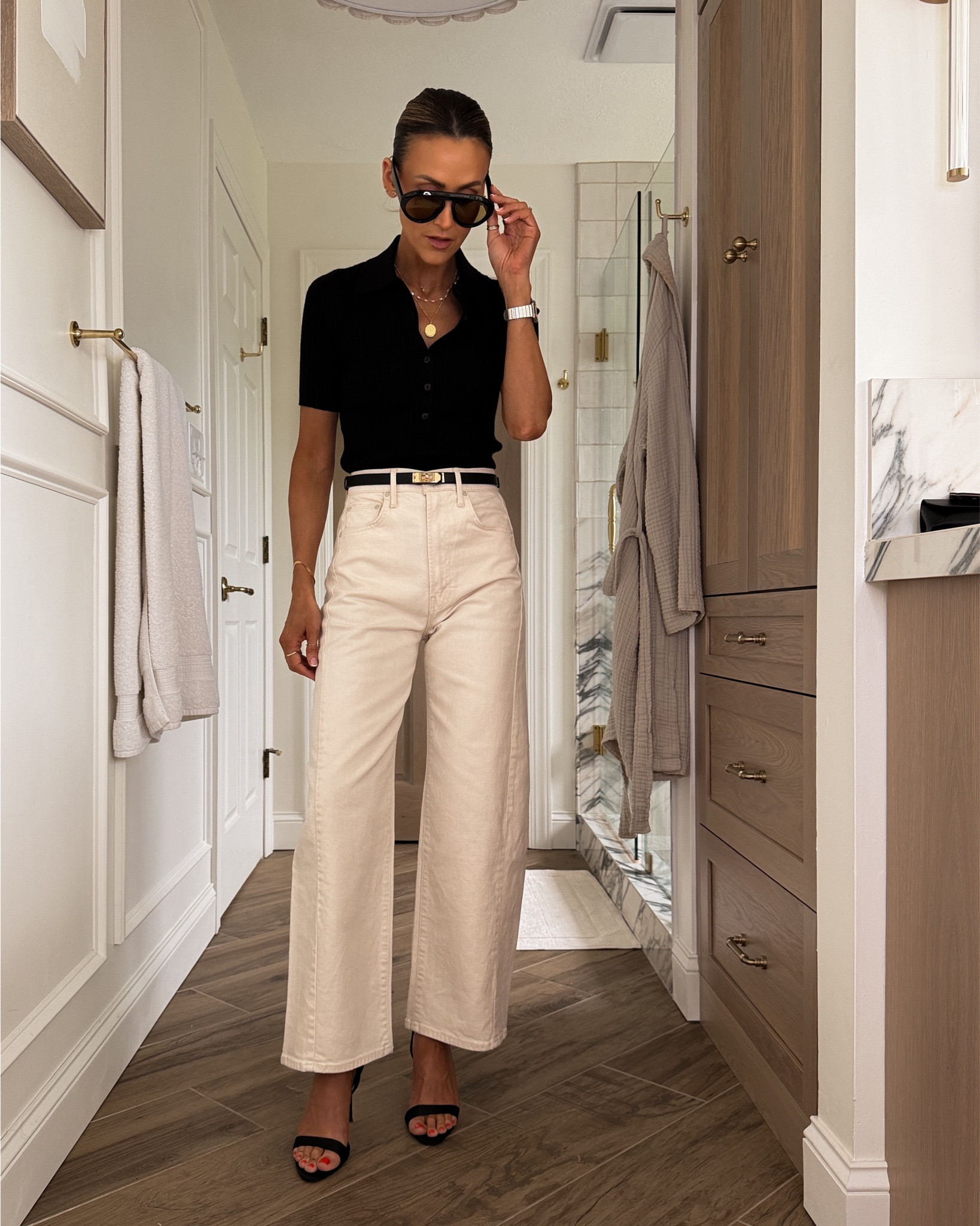 I own these jeans in many washes because they’re so good! Fit slightly oversized and crop paired with knit top 

#LTKgrwm #LTKootd #LTKOver40