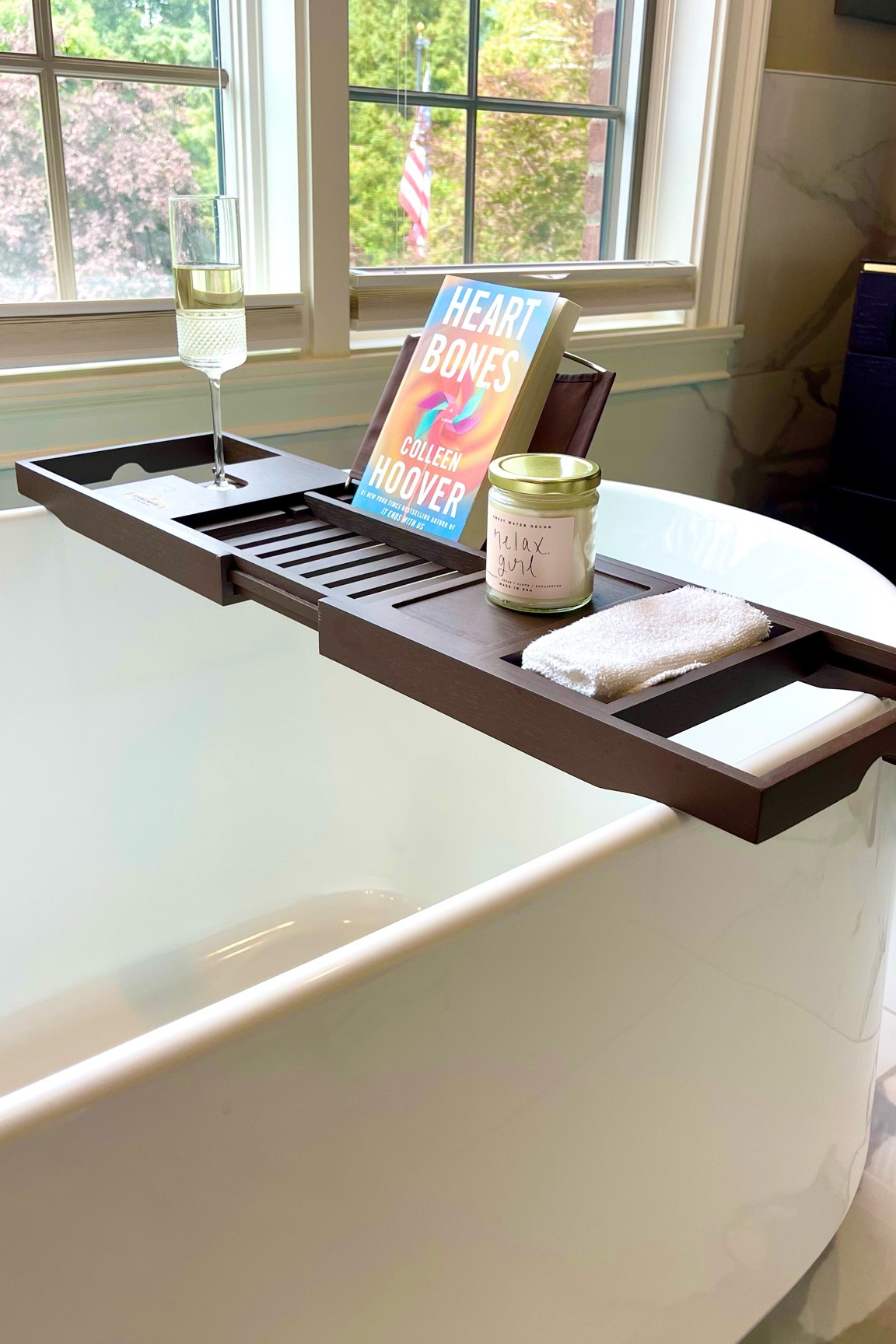  So ready for my first bath in our newly remodeled bathroom! This tray organizer is perfect. The slide spot for the wine-champagne glass-chef’s 💋! 

#LTKhome #LTKfindsunder50 #LTKfindsunder100