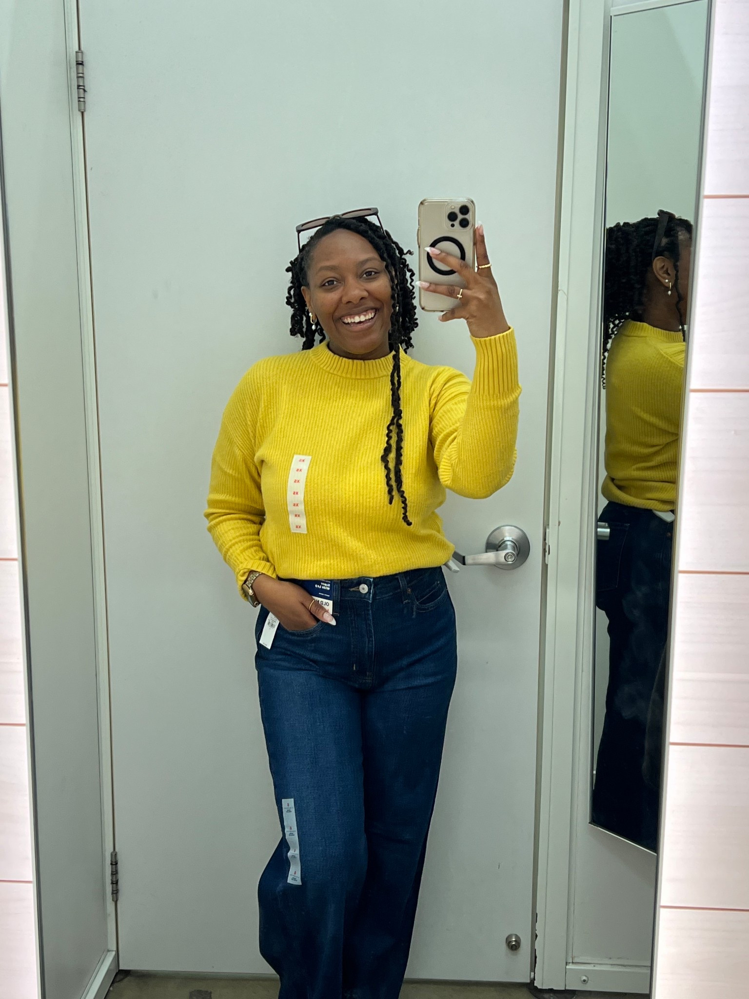 Love these sweaters!! Jeans are so flattering and comfy. Curvy and standard are linked for the jeans 🫶🏽

#LTKootd #LTKPetite