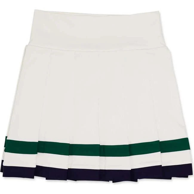 Henry Duvall | Trinity Tennis Skirt, Wimbledon White (Multicolor, Size X-Large) | Maisonette | Maisonette