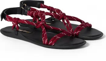Miu Miu Nastro Cord Sandal (Women) | Nordstrom | Nordstrom