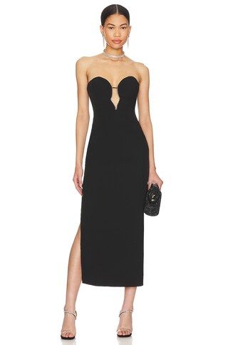 Bardot Lilah Midi Dress in Black from Revolve.com | Revolve Clothing (Global)