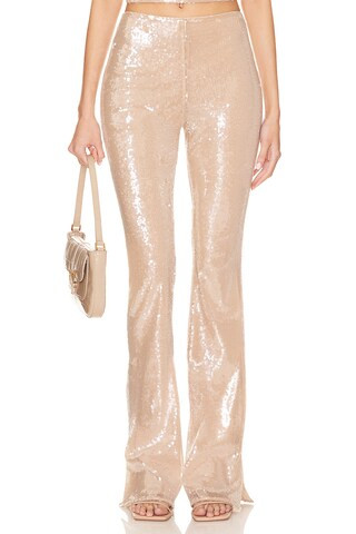 Stevie Sequin Pant in Nude Neutral | Revolve Clothing (Global)