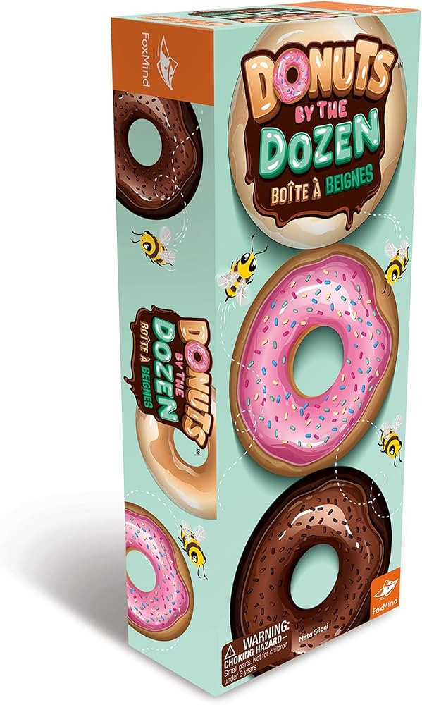 FoxMind: Donuts by The Dozen - Sweets Game Collection, Tile Flipping Speed Memory Game, Bees-Math... | Amazon (US)